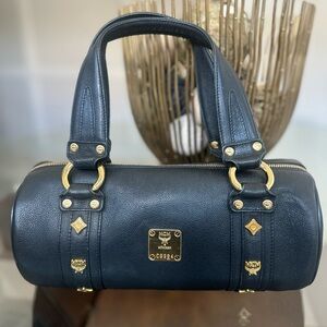 MCM Black Papillon Bag with Gold Accents EUC!